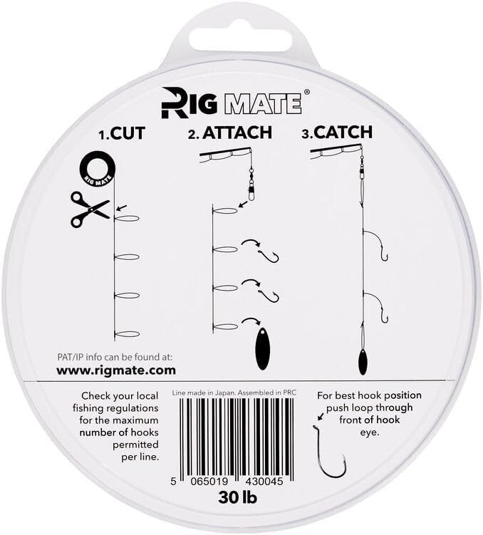 Angler's Essential: Pre-Tied Dropper Loops on 30Lb Spool - Lightweight & Compact