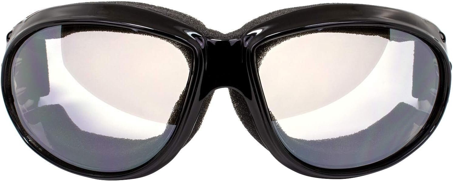 Lightweight Motorcycle Goggles with Clear Mirror & Driving Lenses - 3 pcs