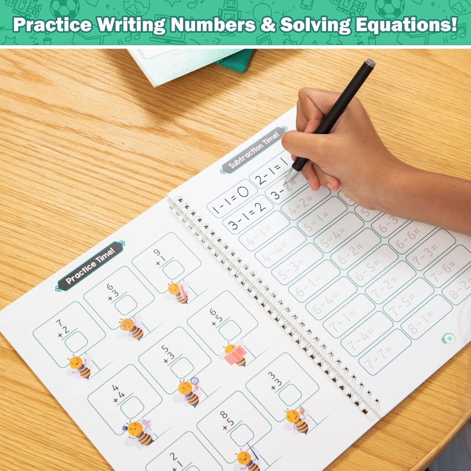 Educational Handwriting Kit - Fun Practice Workbooks with Magical Ink for Kids