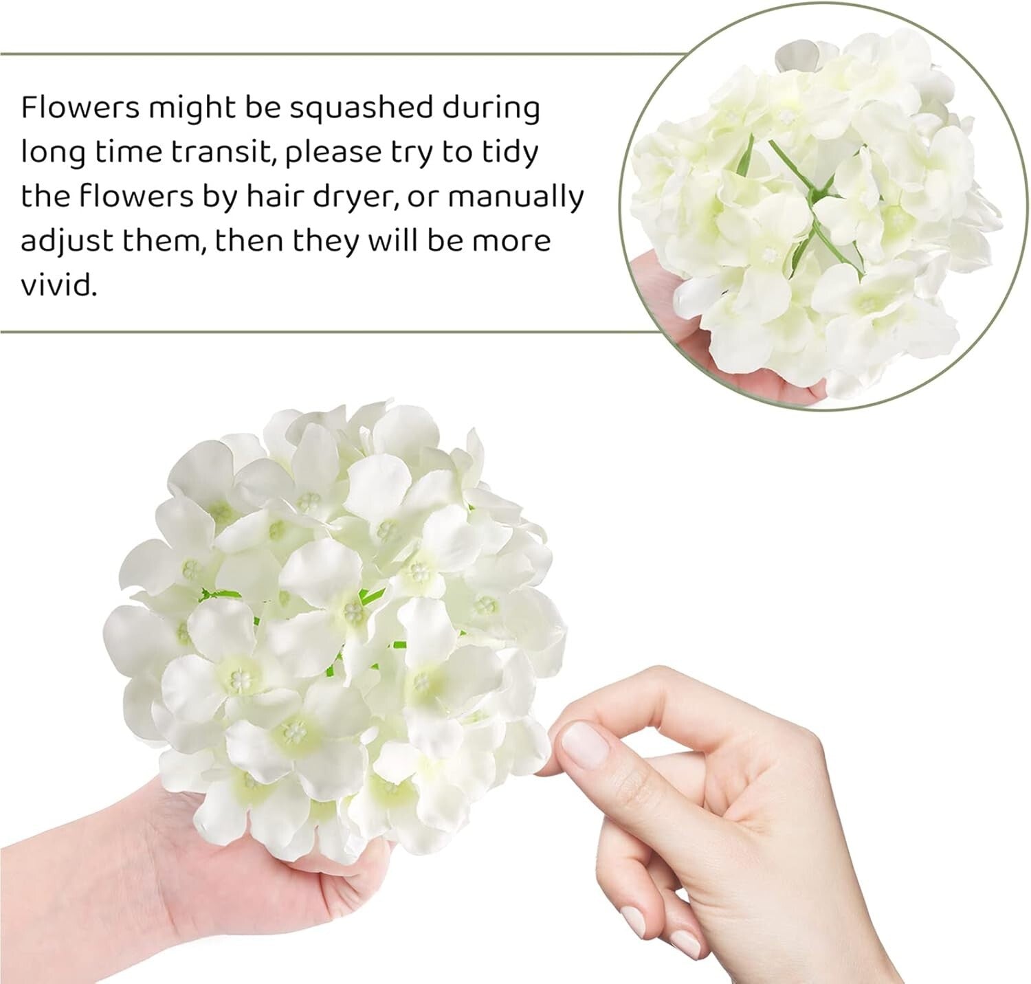 56 Pcs Ivory Hydrangea Artificial Flowers Set for Elegant Weddings & Home Decor