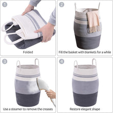 Load image into Gallery viewer, Modern Woven Laundry Basket 105L - Portable &amp; Foldable for Home Organization