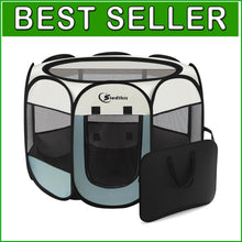 Load image into Gallery viewer, Portable Indoor/Outdoor Pet Playpen for Dogs, Cats, and Small Animals - Grey