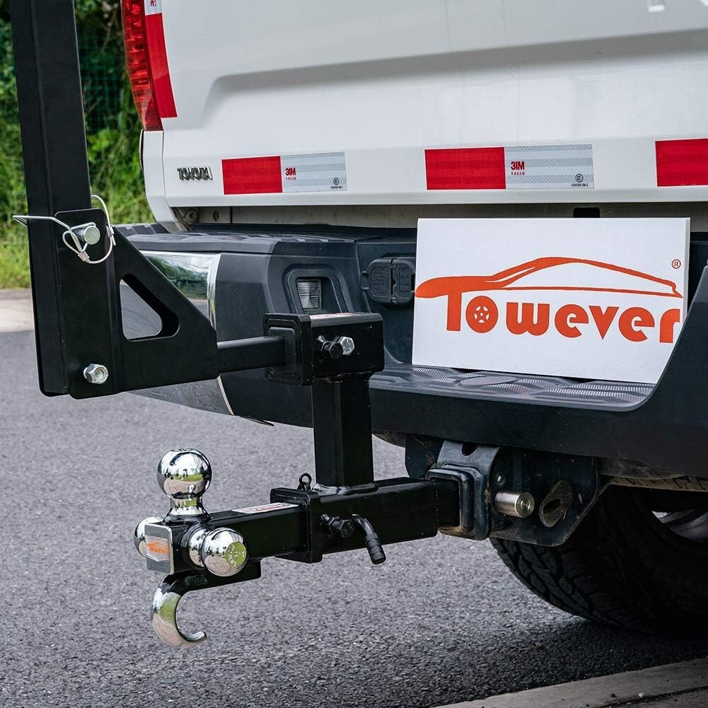 2" Dual Hitch Receiver Extender - Max 4000 lbs Capacity for Bike and Cargo Racks