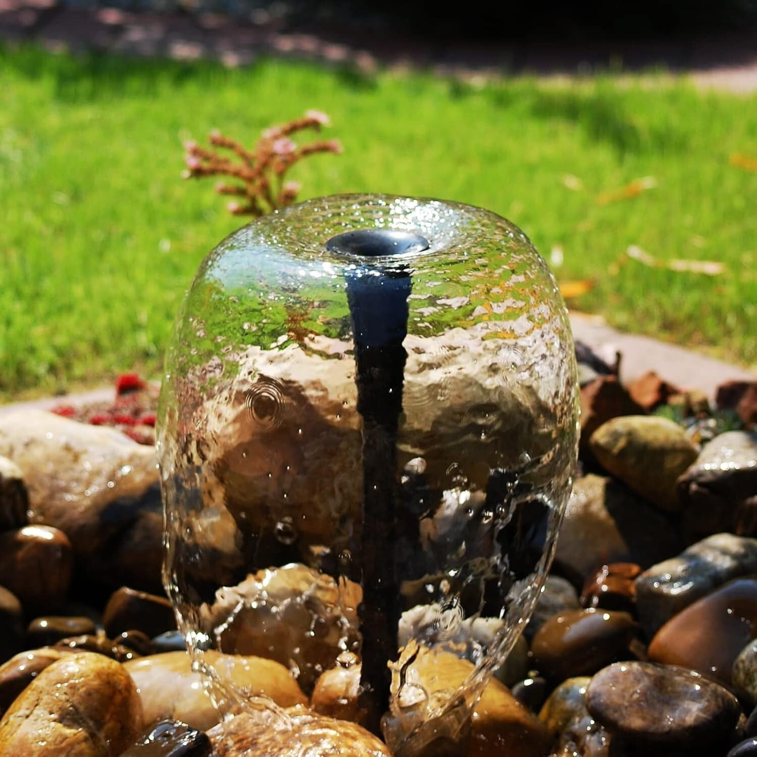 Garden Decoration Solar Fountain Pump - Safe for Wildlife and Birds, 196 GPH