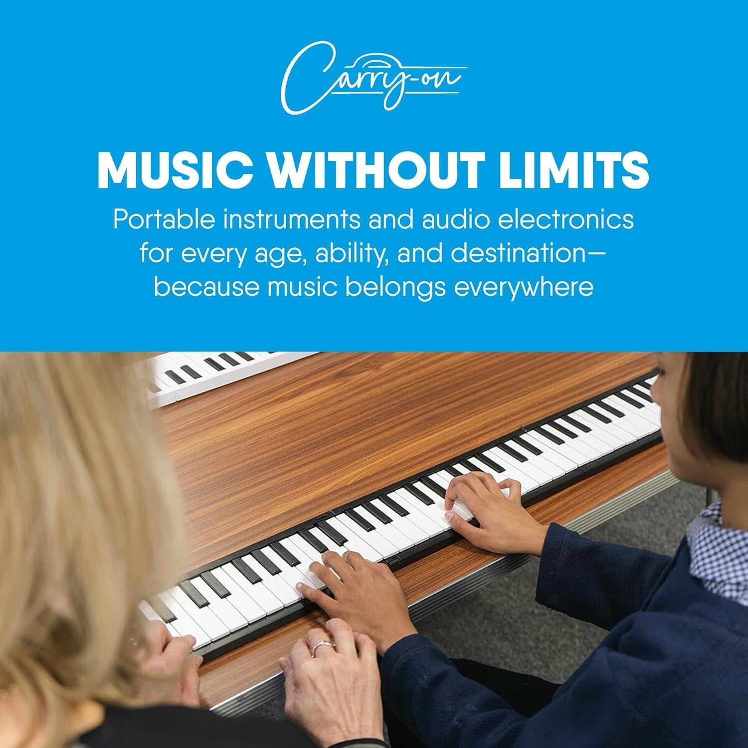 All-in-One 88 Key Folding Piano – Travel-Friendly with Powerful Battery & Sounds