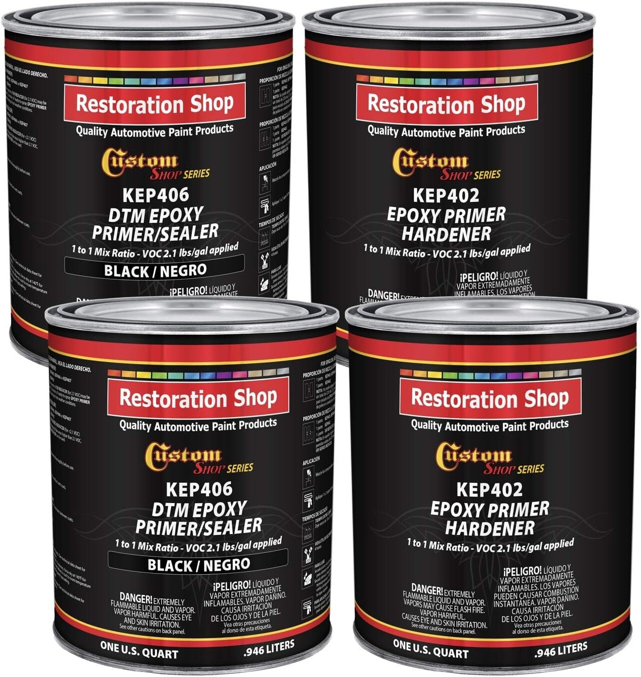 2.1 VOC Black Anti-Corrosive Epoxy Primer/Sealer Kit for Automotive Excellence