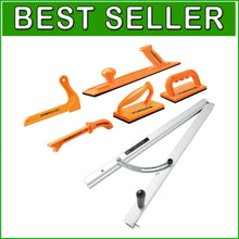 Load image into Gallery viewer, Premium 6-Piece Woodworking Safety Kit: Push Blocks, Taper Jig &amp; Sticks Included