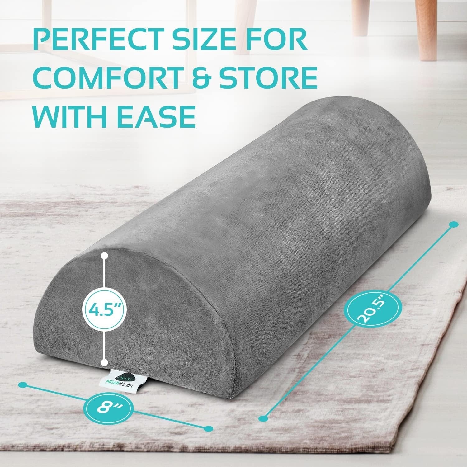 Multi-Position Lumbar Support Bolster Pillows for Legs & Head - Machine Washable