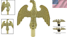 Load image into Gallery viewer, Durable Aluminum Gold Eagle Flagpole Topper - 7.5-Inch with Removable Adapter
