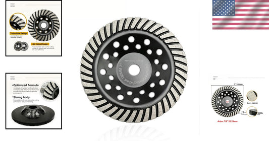 7-Inch Turbo Row Diamond Cup Wheel for Efficient Concrete & Marble Grinding
