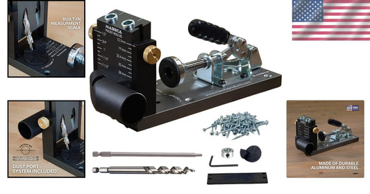 Adjustable Aluminum Pocket Hole Jig Kit M1 - Precision Woodworking Tool