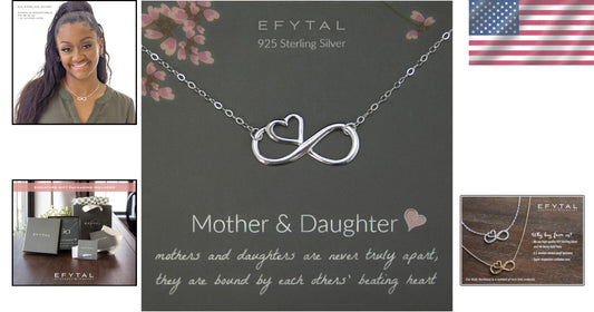 Elegant Dainty Infinity Necklace for Moms and Daughters - Gift Box Included