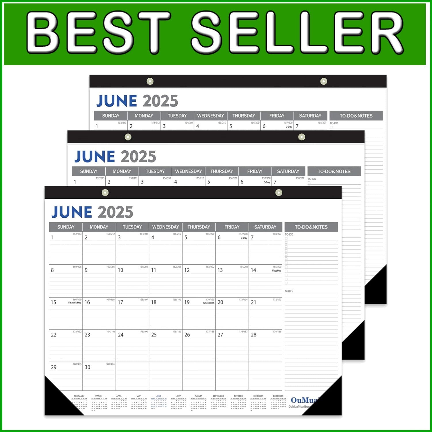 Spacious 2025-2026 Calendar Set - Ideal for Teams & Collaborative Workspaces