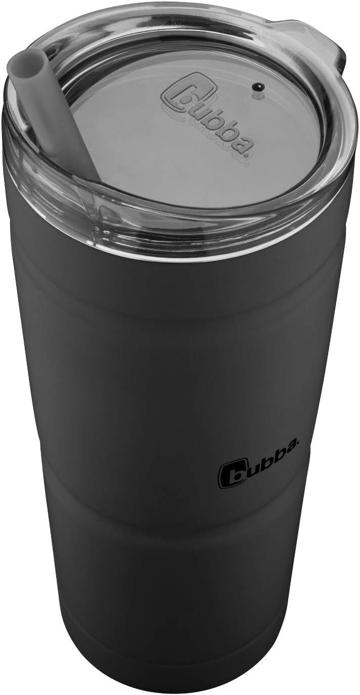 Durable 24oz Matte Black Vacuum Insulated Tumbler – Hot & Cold Beverage Keeper