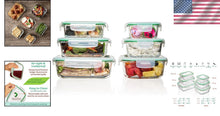Load image into Gallery viewer, Premium Borosilicate Glass Storage Containers [6-Pack] - BPA, PVC, Lead-Free