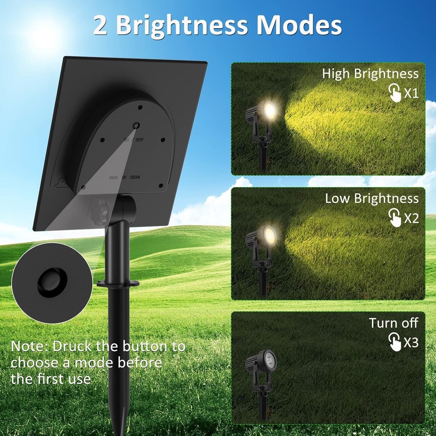 270° Adjustable Solar Spot Lights with 5W Panel - Perfect for Patios and Gardens