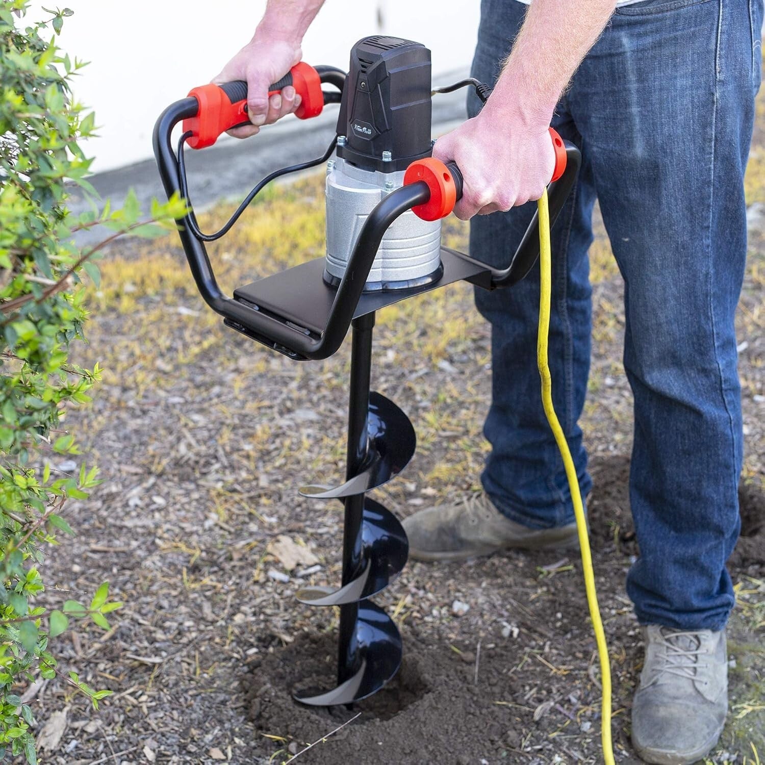 1500W Electric Post Hole Digger - 6" Auger for Effortless Planting and Fencing