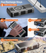Load image into Gallery viewer, 45800mAh Solar Power Bank with Built-In Cables &amp; Flashlight - Fast Charging