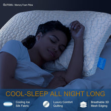 Load image into Gallery viewer, Adjustable Cooling Pillows with Shredded Foam – Ideal for Side and Back Sleepers