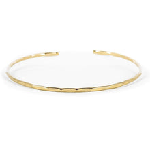 Load image into Gallery viewer, Waterproof Hammered Cuff Bracelet - Lightweight 14K Gold Fill for Everyday Wear