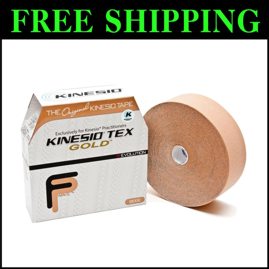 Beige Elastic Athletic Tape - Tex Gold FP, 2" x 103 ft, Hypoallergenic Comfort
