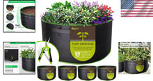 Load image into Gallery viewer, Durable Nonwoven 100 Gallon Grow Bags with Handles - 4-Pack Garden Solutions