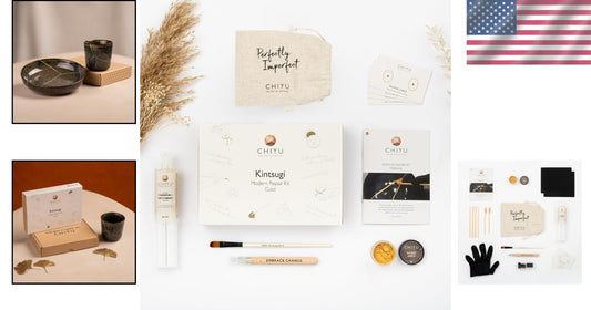 Gold Kintsugi Repair Kit - Food Safe, Dishwasher Safe | Transform Broken Art