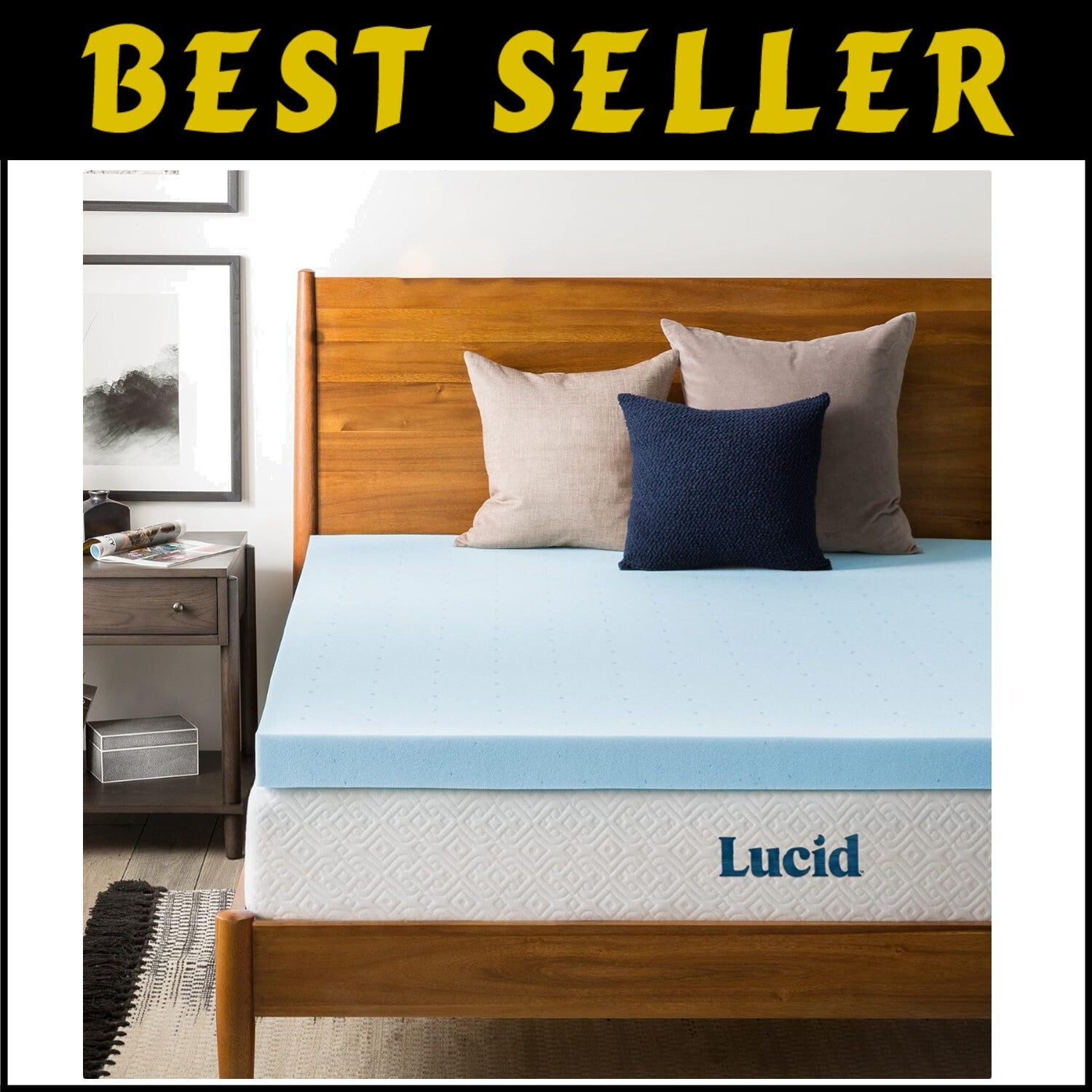 Soft Gel Infused Memory Foam Twin Mattress Topper - 3-Inch Ventilated Comfort