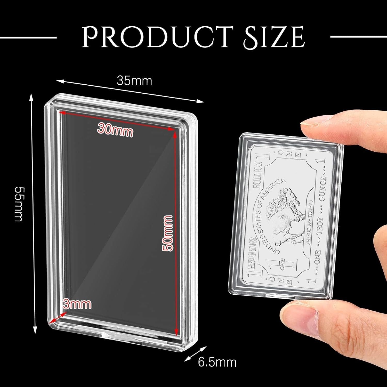 Durable Acrylic Coin Holders: 200 Pieces with Two Storage Boxes for Collectors