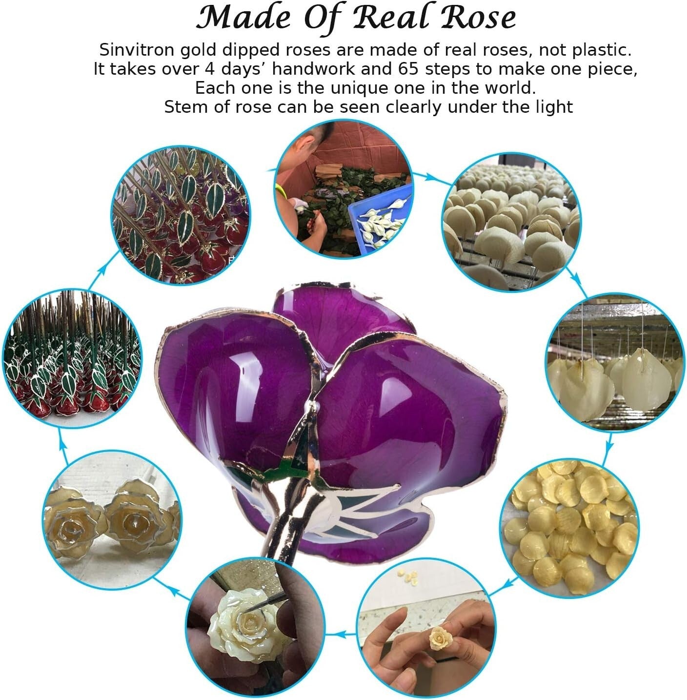 Forever Lasting 24K Gold-Plated Rose with Crystal Stand - Unique Gift Idea