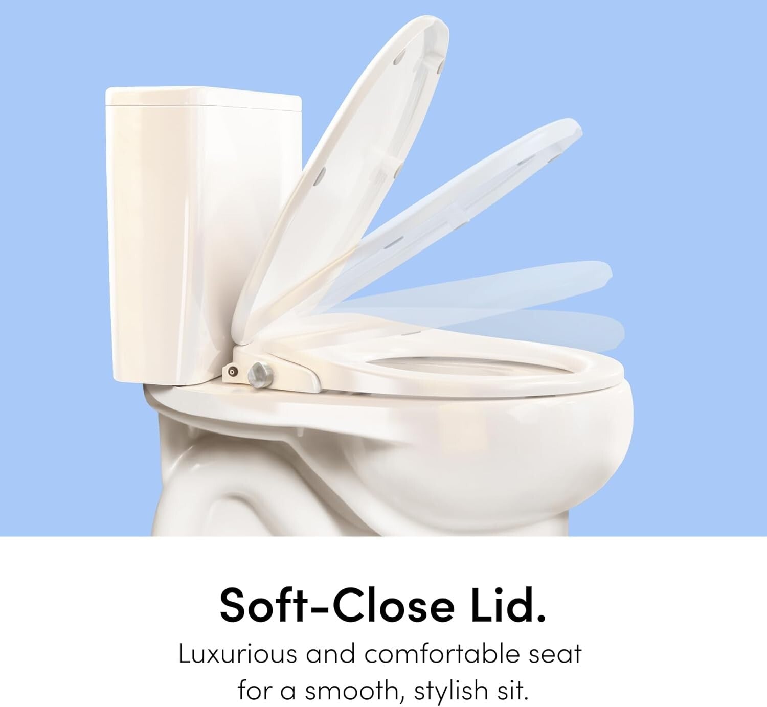 Elegant Non-Electric Bidet Seat with Self-Cleaning Nozzles – White/Bamboo