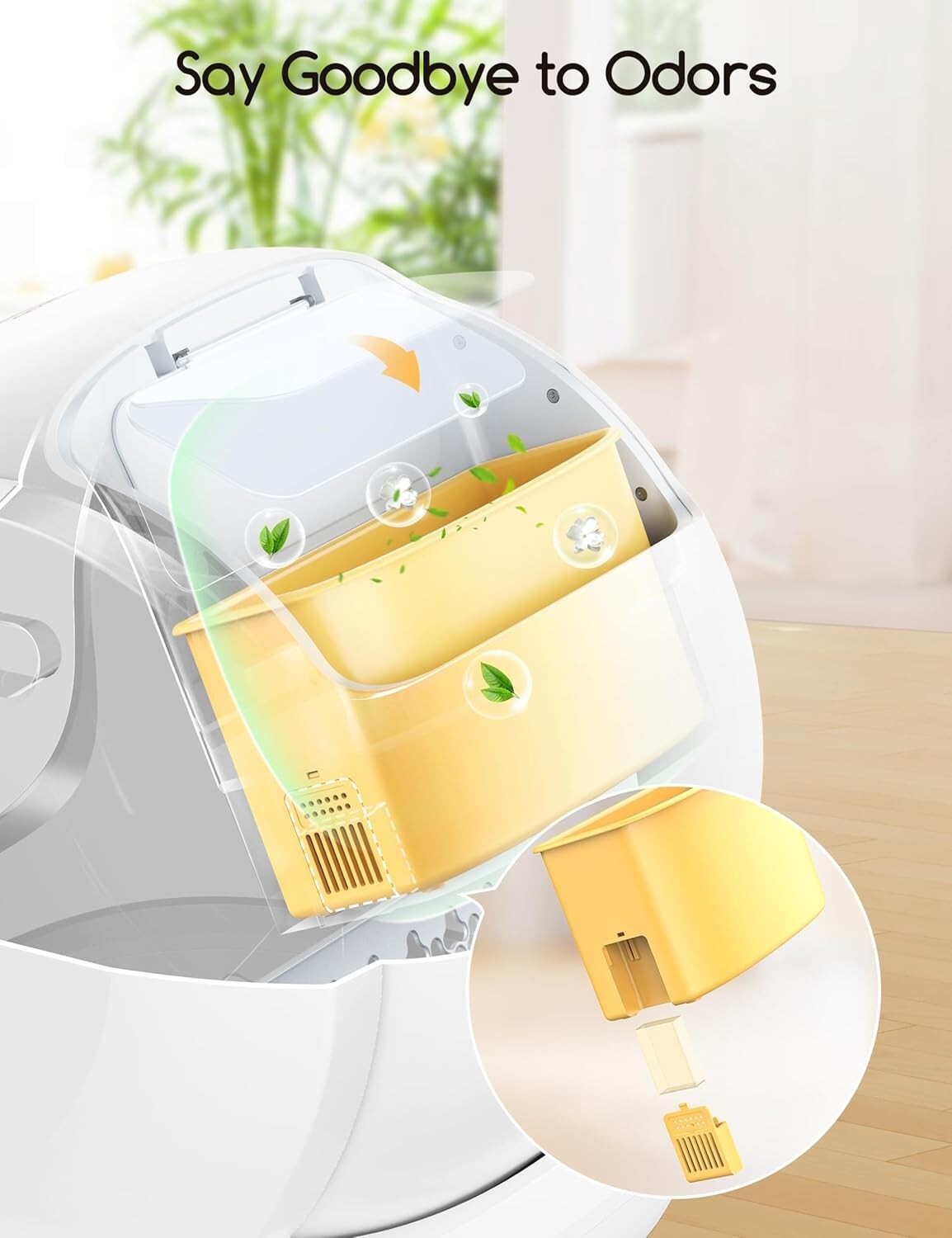 Extra Large Self-Cleaning Cat Litter Box 75L - APP Controlled & Odor-Free