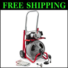 Load image into Gallery viewer, K-400 Heavy-Duty 120-Volt Drain Cleaner with Integrated Transport Cart &amp; Tools