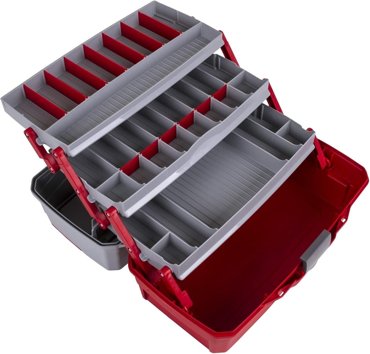 Classic 3-Tray Fishing Tackle Box with Water-Resistant Design & 32 Compartments