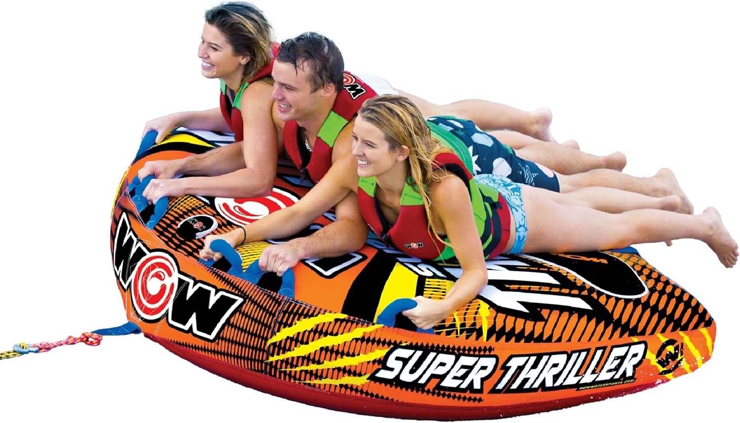 Durable Inflatable Thrill Tube for Boats - Quick Connect 3-Person Capacity