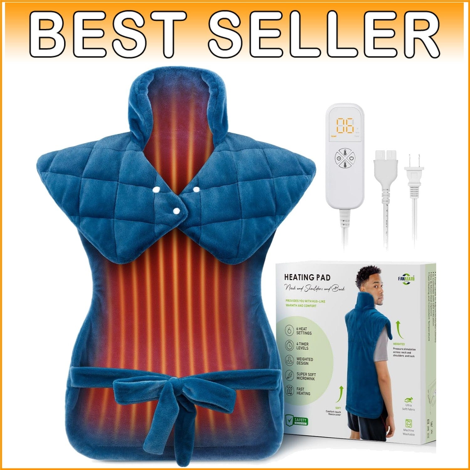 Versatile 22"x37" Electric Heating Pad - Ideal Gift for Pain Relief & Relaxation