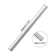 Load image into Gallery viewer, Versatile 304 Stainless Steel Round Rods - 8mm Diameter, 300mm Length, 10pcs
