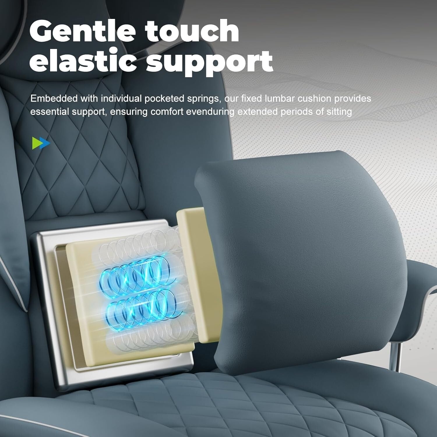 Big & Tall Office Chair - High Back Leather Executive Gaming Chair with Footrest