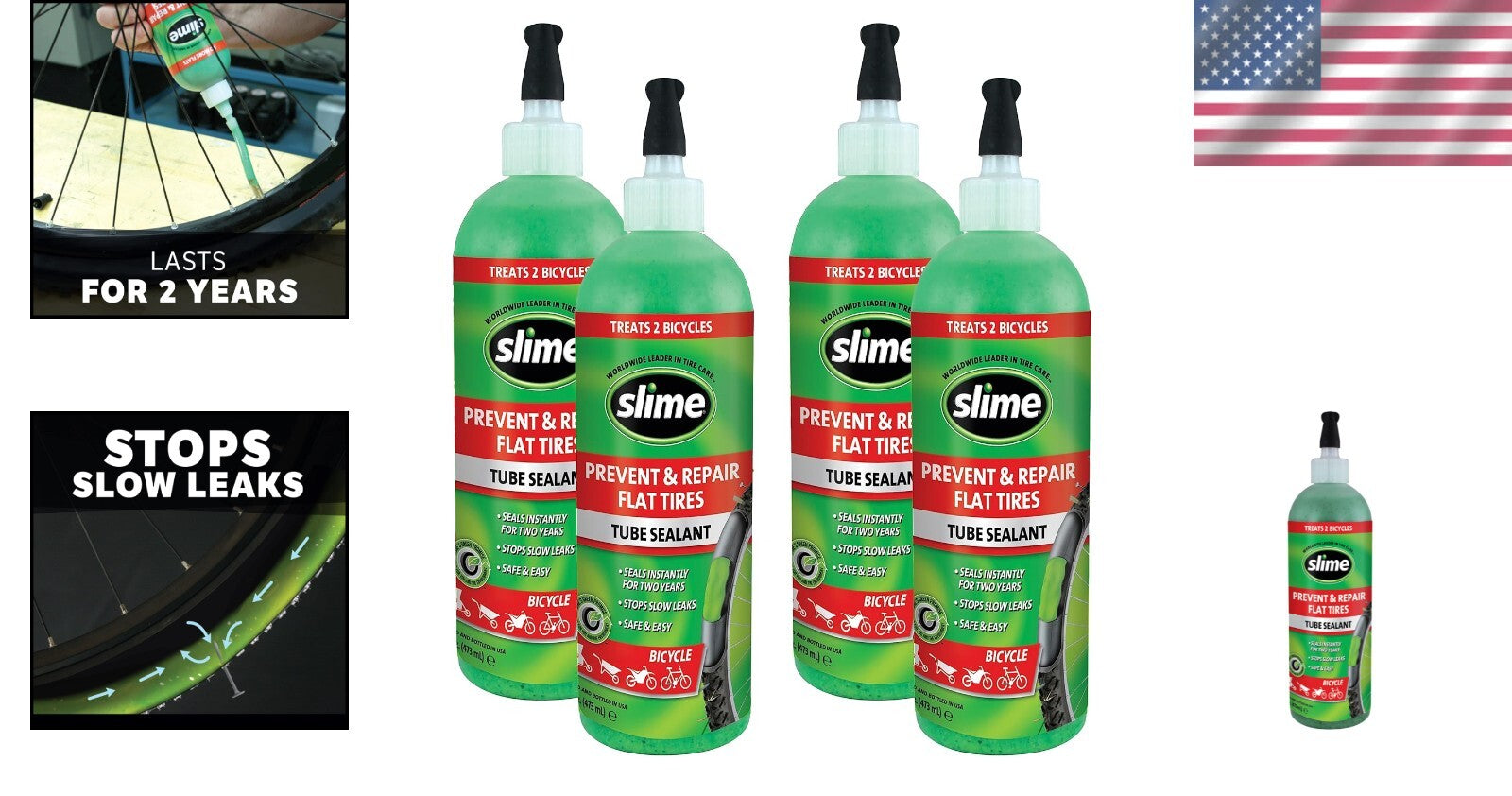 16oz Tube Sealant for Instant Flat Tire Repair - Non-Toxic & Eco-Friendly