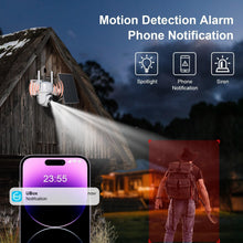 Load image into Gallery viewer, 4G LTE Solar Security Camera with 2K HD Night Vision - Wireless &amp; Weatherproof