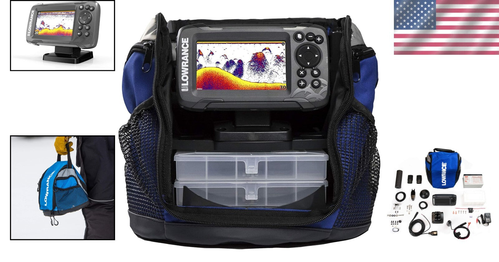 All-Season HOOK2 4x Fish Finder: Lightweight with Durable SolarMAX Screen