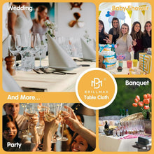 Load image into Gallery viewer, Seamless 4 Pk Beige Polyester Table Cloths - Perfect for Special Occasions