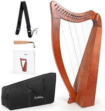 Load image into Gallery viewer, Lightweight Mahogany Harp with 19 Strings and Enhanced Sound Transmission