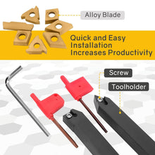 Load image into Gallery viewer, Ultimate 21-Pc Lathe Tool Holder Set with Carbide Inserts for High Precision