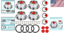 Load image into Gallery viewer, Sleek 3434009 Trailer Hub Caps With Extra Rubber Plugs - Bolt-On Installation