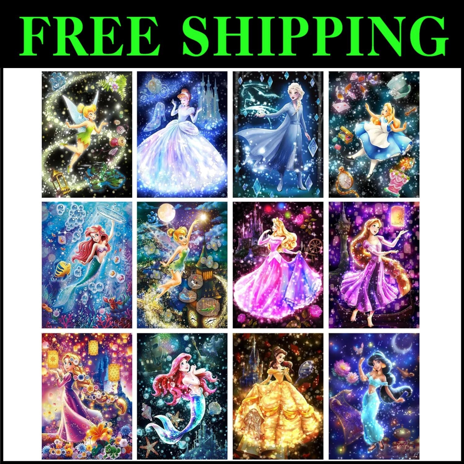 5D Full Drill Diamond Art Kits: Complete 12 Set for Elegant Home Decoration