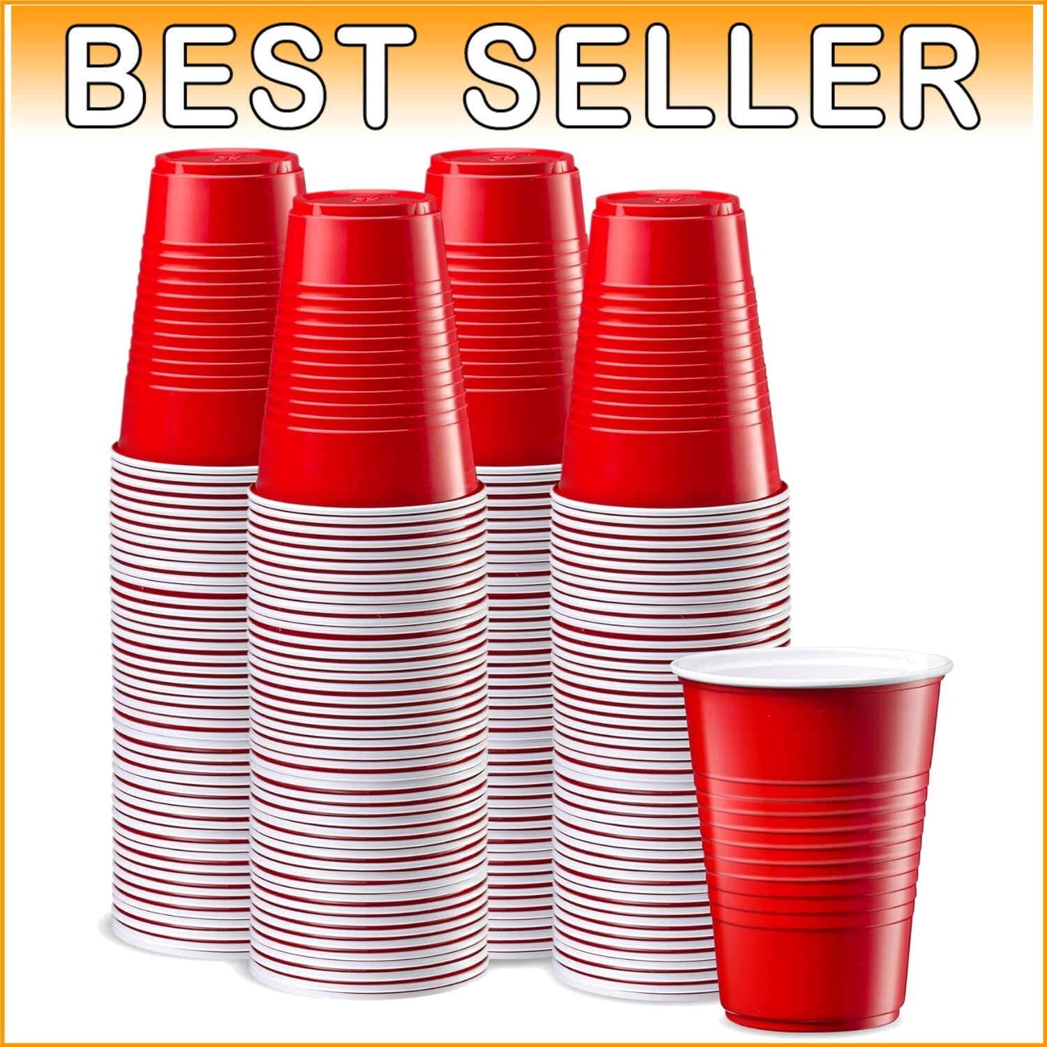 Durable Non-Slip Red Plastic Cups - 240 Count for Hassle-Free Celebrations