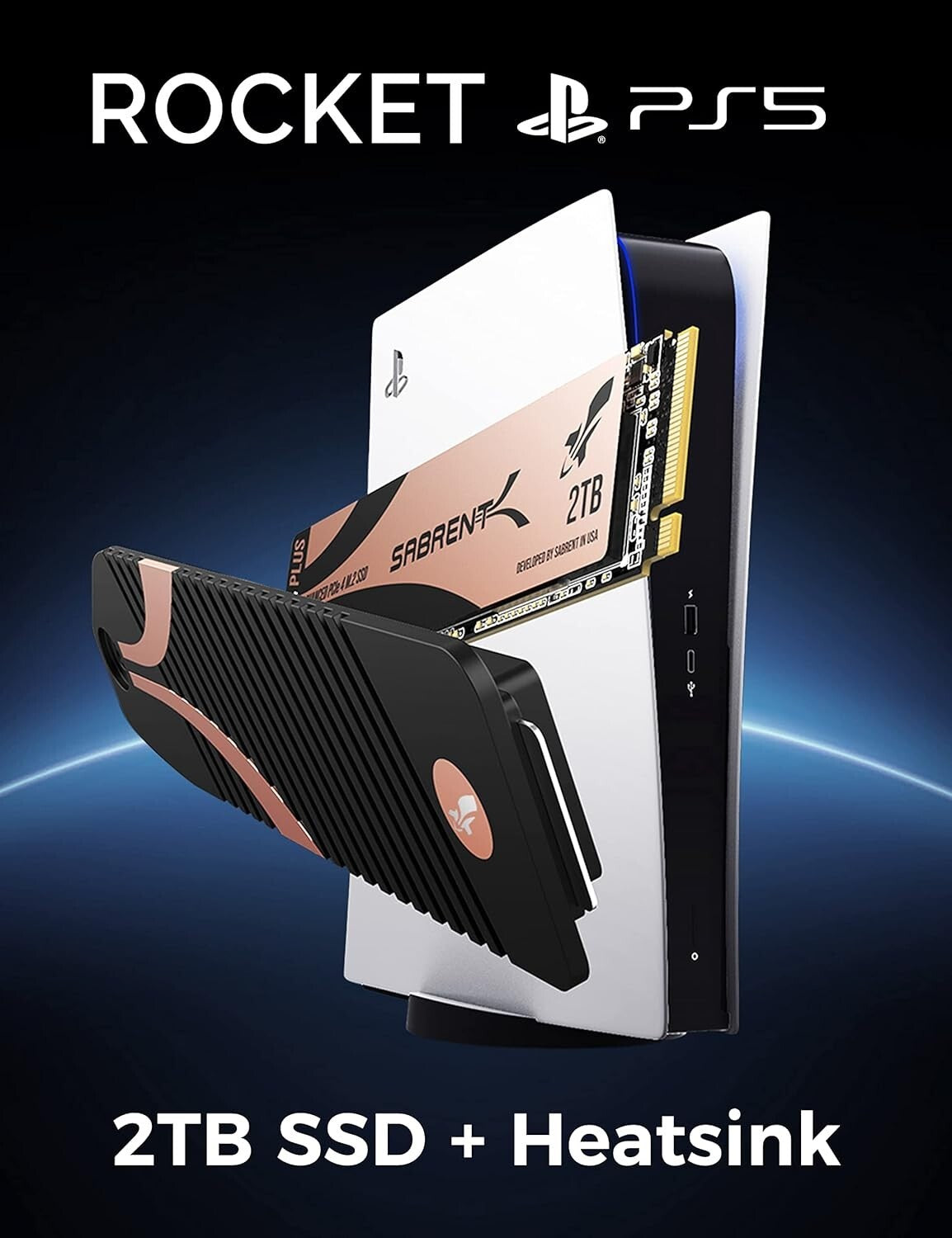 2TB Extreme Performance SSD + Heatsink - Perfect for PC, Mac & Gaming Consoles