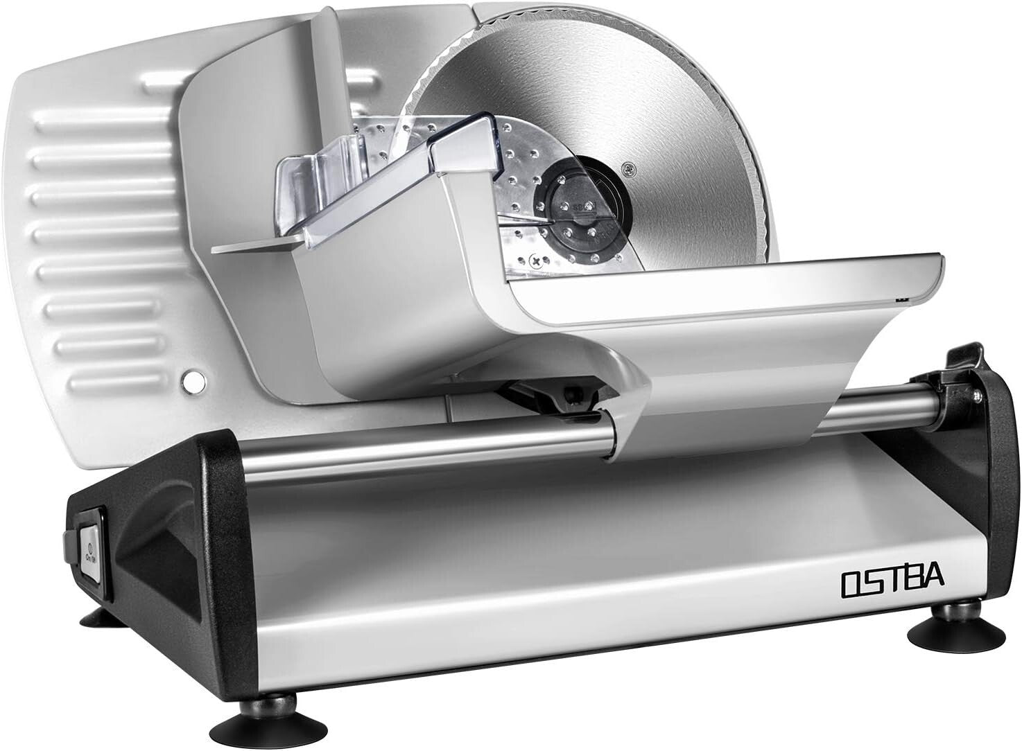 Electric Meat Slicer with Child Lock - Adjustable Thickness & Stainless Steel...