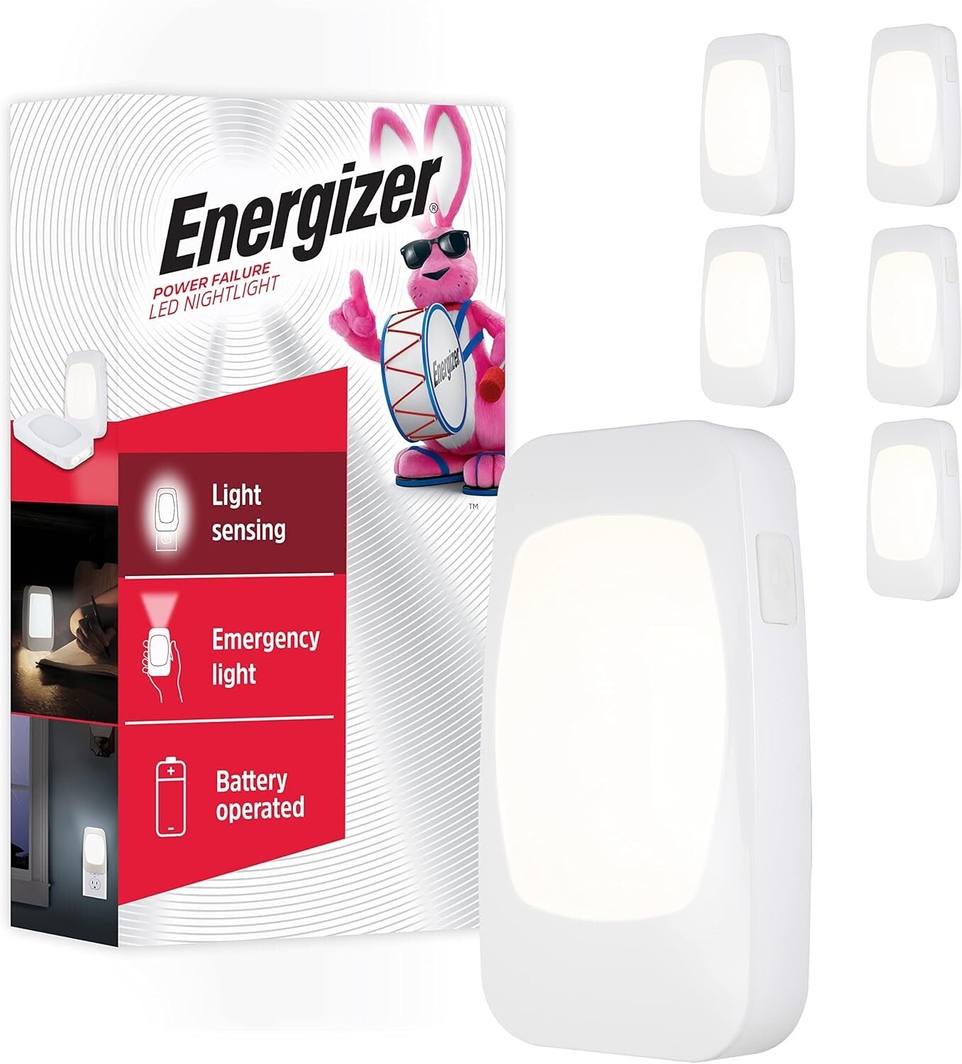 Versatile 4-in-1 LED Night Light Set - Plug-in, Rechargeable, Emergency Ready